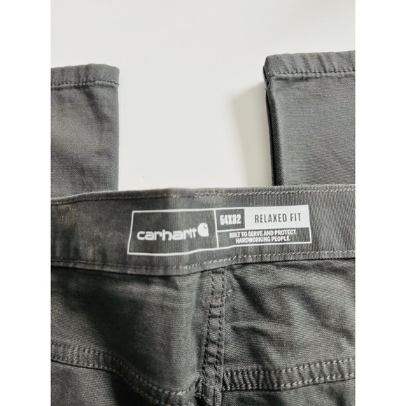 Carhartt Rugged Flex Relaxed Fit Canvas 5 Pocket Work Pants Gray NWT 54x32 New - Picture 4 of 5